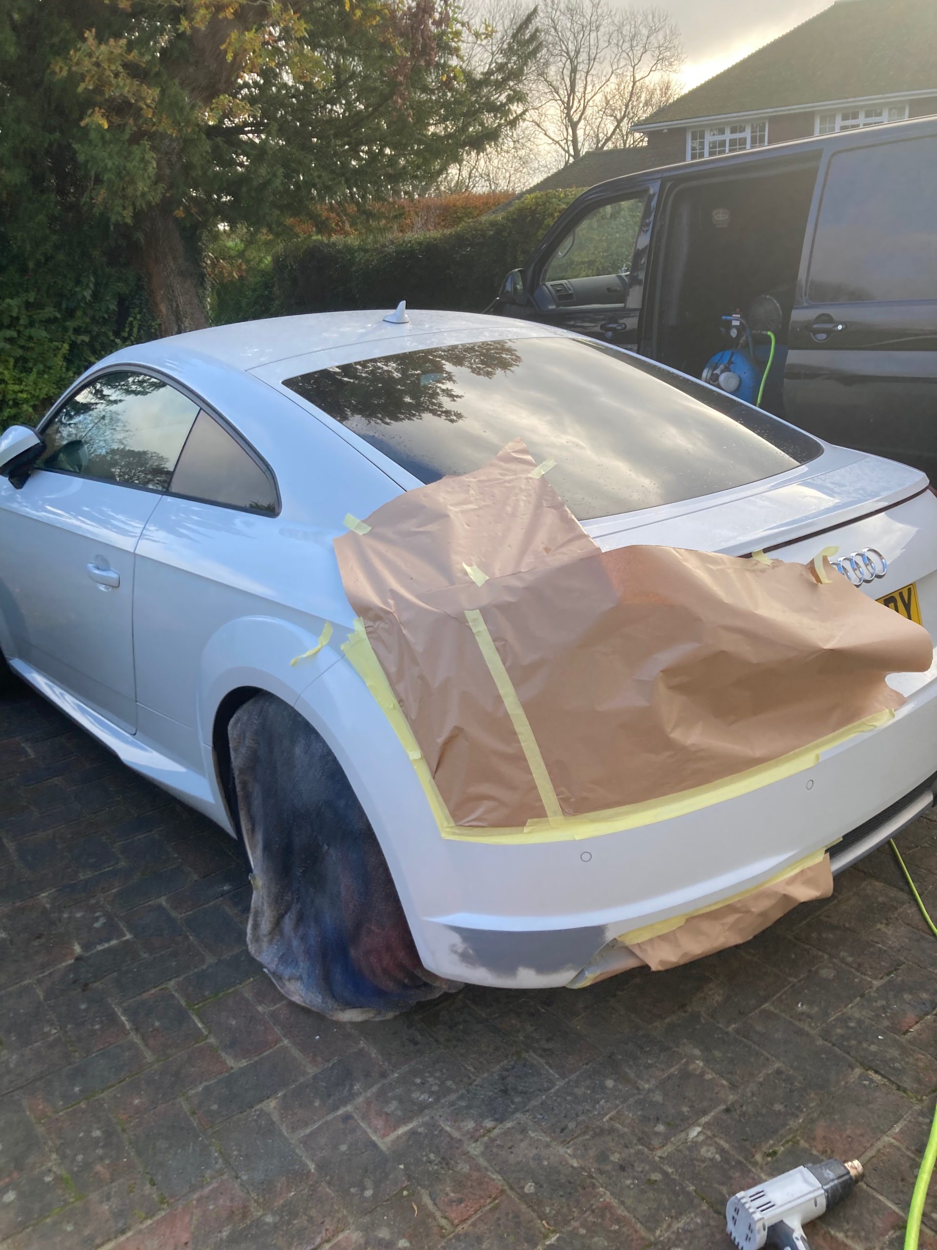 Bumper Scuff Repair Preparation