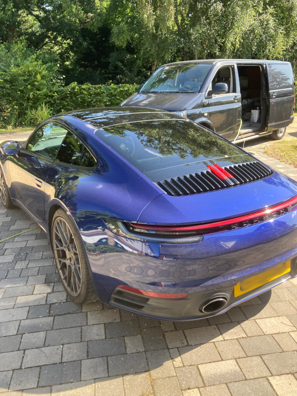 Mobile dent repair on Porsche 911 in West Sussex